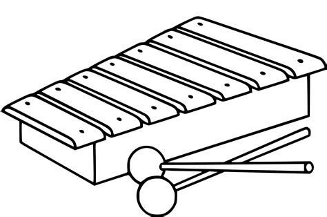 Kleurplaat Xylofoon