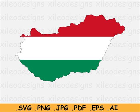 Hungary Flag Map