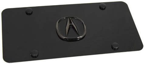 Black Pearl Acura Logo Black Front License Plate Frame Stainless Steel ...