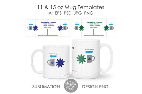 11 Oz Mug Template, 15 Oz Mug Template Graphic by Artisan Craft SVG ...