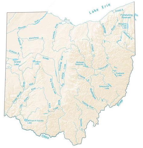 Map of Ohio - Cities and Roads - GIS Geography