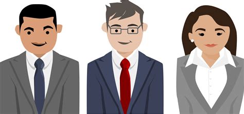 Clipart - Business people characters