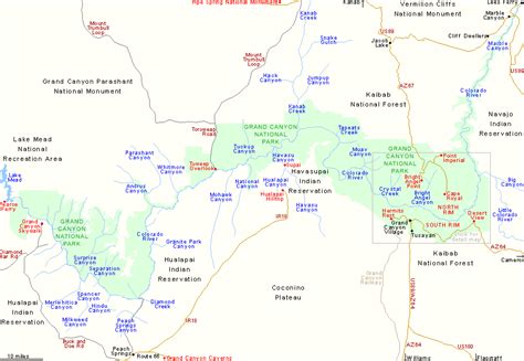 Grand Canyon Road Map - Tulsa Zip Code Map