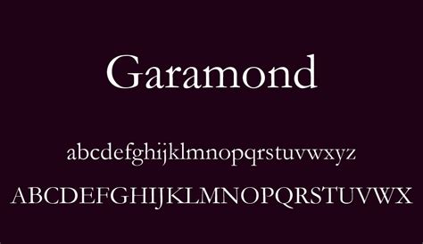 Garamond free font