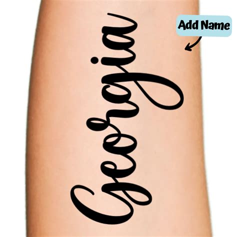 Custom Name Text Tattoo