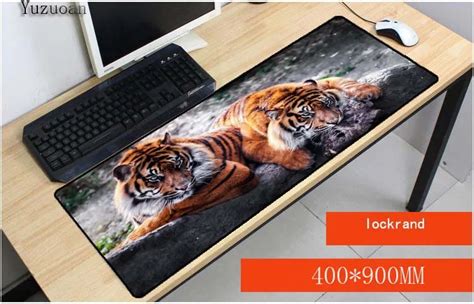 Yuzuoan Two Tigers Animal Speed Keyboard Mouse Pad Rubber Mat Computer ...