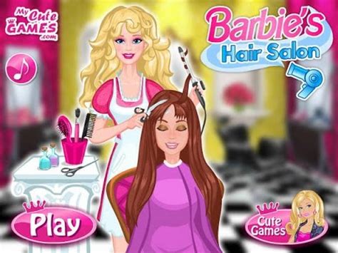 Barbie's Hair Salon Game Video - YouTube