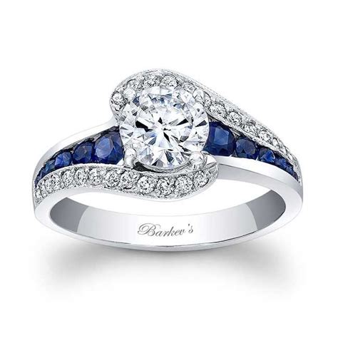 Barkev's Blue Sapphire Engagement Ring 7898LBS