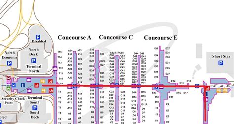 Atlanta Airport Skytrain Map | Map of Atlantic Ocean Area