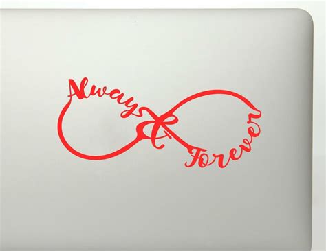 Always And Forever Infinity Symbol Vinyl Decal Sticker