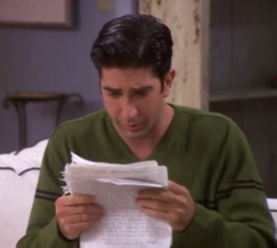 The 18 page letter Rachel wrote to Ross ended with the question "Does ...