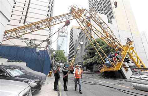 Probe ordered as crane collapse hurts 2 in Makati | Inquirer News