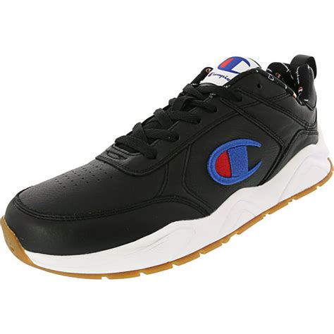 Champion - Champion Men's 93Eighteen Black Ankle-High Leather Sneaker ...