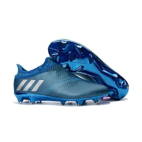 adidas Messi 16+ Pureagility FG Soccer Cleats Shock Blue Silver