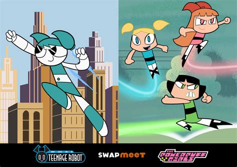 SWAP MEET- Teenage Robot x Powerpuff Girls by DeusExMachinaAlert on ...