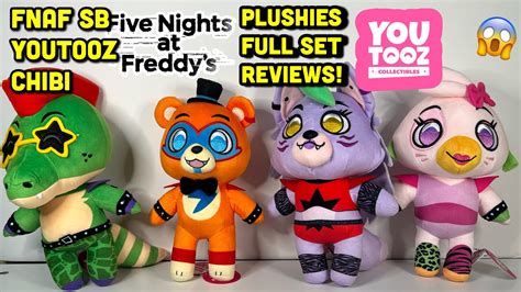 FNAF Security Breach Chibi YouTooz Plushies Full Set Of 4 Review ...