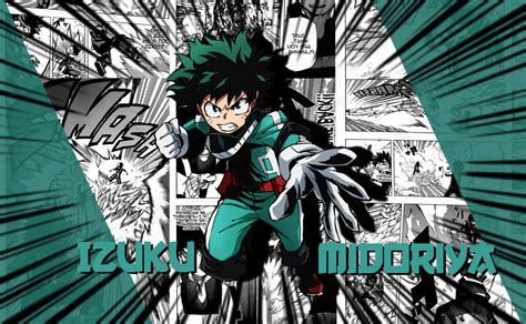 Izuku Midoriya in Action - My Hero Academia HD Wallpaper by RsnDesigns