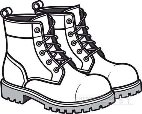 Objects Outline Clipart-pair-of-mens-boots-black-outline