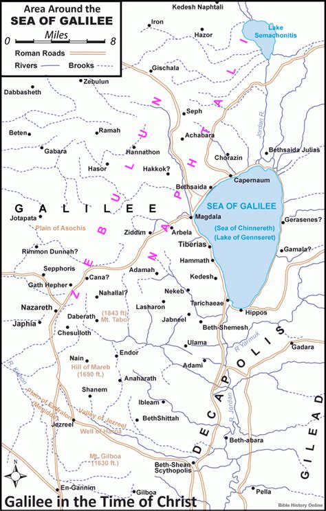 Sea of Galilee Area in the Time of Christ - Bible History