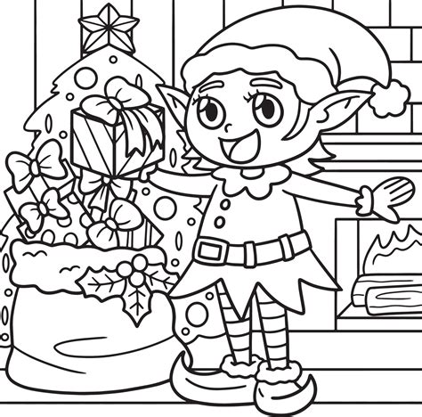 Coloring Pages Elves