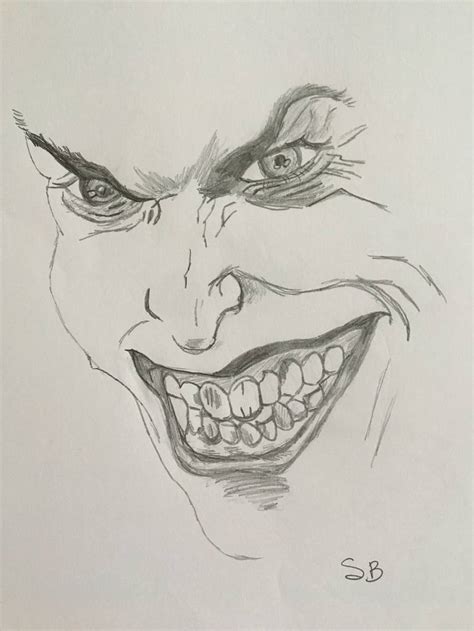 Joker Face Drawing by Sabina Gabriela | Saatchi Art