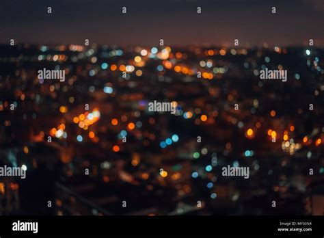 City night from top view Stock Photo - Alamy