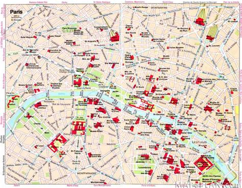 Paris maps - Top tourist attractions - Free, printable - MapaPlan.com