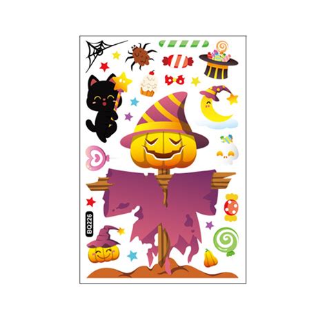 Warkul Funny Halloween Stickers Spooky Ghost Pumpkin Skull Bat Spider ...