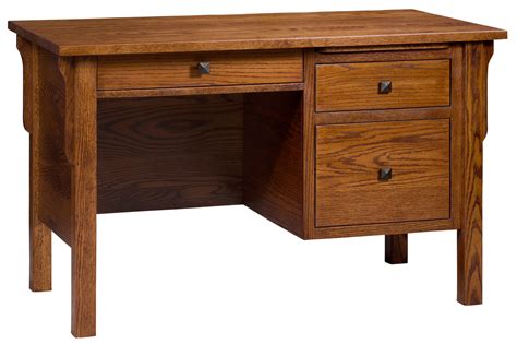 Centennial Single Pedestal Desk | Amish Solid Wood Desk | Kvadro Furniture