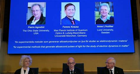 Trio win Nobel Prize for use of light to study electrons - TechCentral