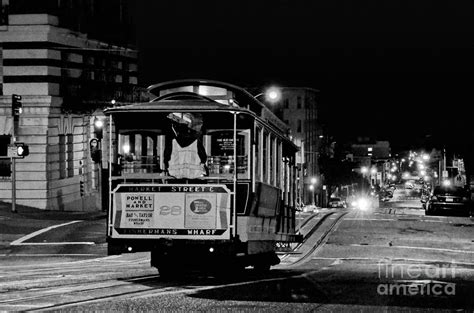 Cable Car at Night - San Francisco Photograph by Carlos Alkmin - Pixels