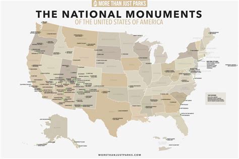 COMPLETE List of National Monuments (Printable Map + By State)