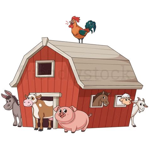 Cartoon Barn Animals