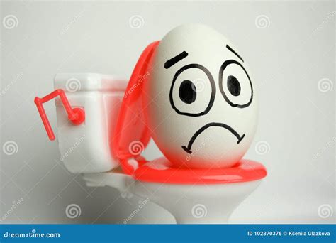 Diarrhea and Pain a Comical Concept. the Egg Stock Photo - Image of ...