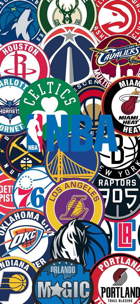 Download Nba Logo With Team Badges Wallpaper | Wallpapers.com