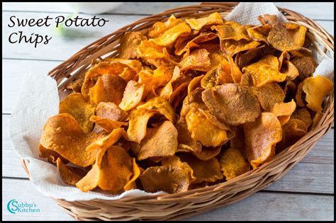 Homemade Sweet Potato Chips Recipe - Subbus Kitchen