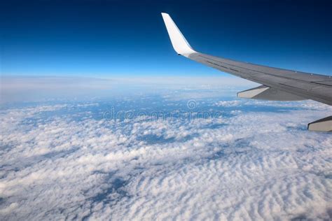 The Wing of the Space Shuttle at a Very High Altitude. Stock Photo ...