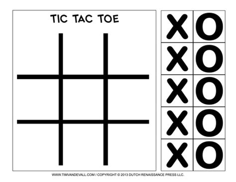 Printable Tic-Tac-Toe Templates | Blank PDF Game Boards