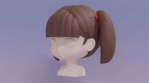 ArtStation - Chibi Female Hair Style 14 | Resources