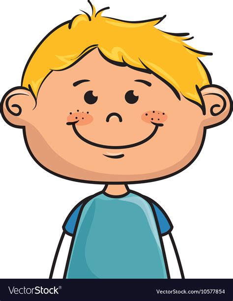 Boy smiling cartoon Royalty Free Vector Image - VectorStock