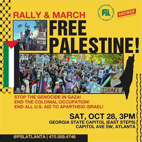 Free Palestine Rally & March — Atlanta Liberation Center