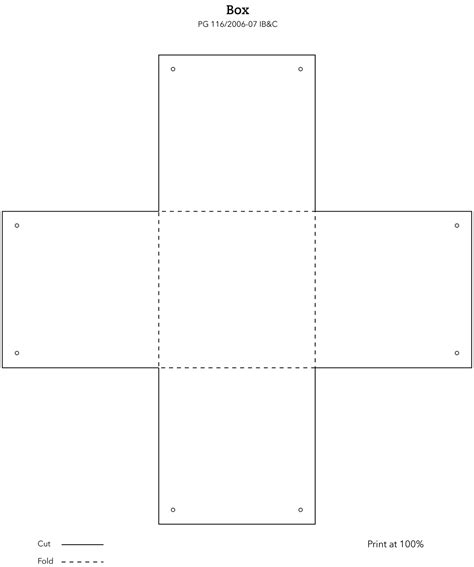 Square Box Template Printable