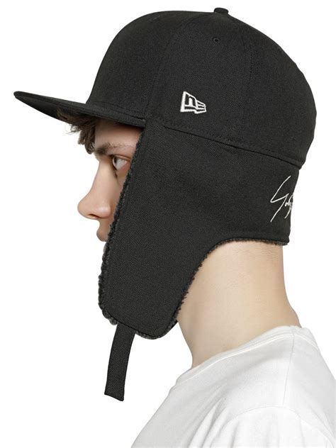 Yohji Yamamoto Wool Baseball Hat With Ear Flaps in Black for Men - Lyst