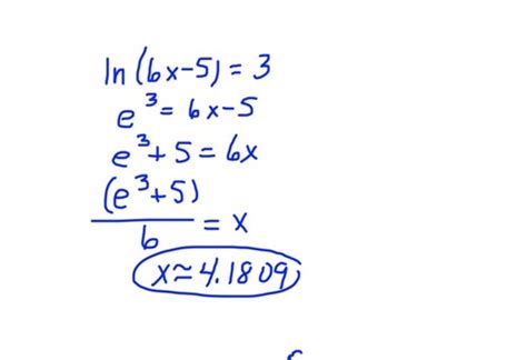 Solving ln Equations Flashcards | Quizlet