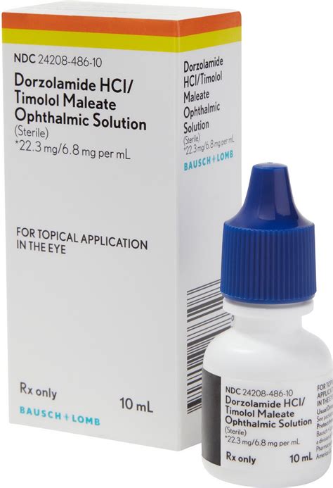 DORZOLAMIDE HCl / Timolol Maleate (Generic) Ophthalmic Solution, 22.3 ...