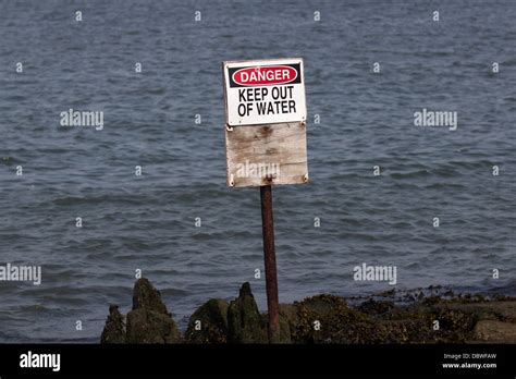 Danger Keep Out of Water Sign Stock Photo - Alamy