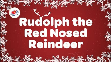 Rudolph the red nosed reindeer lyrics - keeperplora