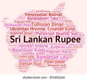 Sri Lankan Rupee Representing Exchange Rate Stock Illustration ...