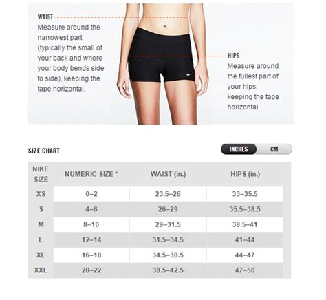 Nike Pro Shorts Size Chart | SexiezPix Web Porn