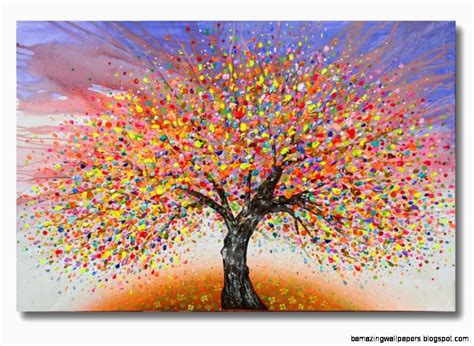 colorful abstract tree - Google zoeken | Abstract tree painting, Tree ...